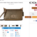COACH ޢ Metallic Pebble Leather Crosstown ŮʿƤб