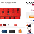 COACH ޢ Print Crossgrain Soft Wallet ŮʿӡǮ 