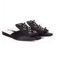 MARNI Embellished satin slippe