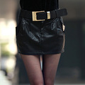2012新款韩版修身pu皮裙显瘦包臀半身裙职业裙子皮短裙