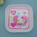 外贸原单hellokitty仿瓷小方盘美耐皿可爱餐具轻便