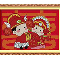 结婚十字绣图案大全_4