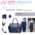 菠萝派手提女包韩版时尚PU皮通勤包潮流女士单肩斜跨包_4