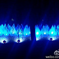 杭州柳浪闻莺公园西湖边舞动水滴的美丽夜景(一)_4