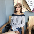 专柜正品2017均码2017年春季棉常规套头白色细条纹常规款
