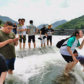 网红旅游地----富阳湖源廊桥龙鳞坝_4