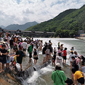 网红旅游地----富阳湖源廊桥龙鳞坝_3
