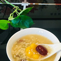 【早餐攻略】红枣南瓜酒酿丸子粥、荷包蛋、凉拌黄瓜_4