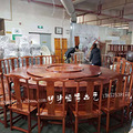 中式古典老榆木圆桌餐桌实木酒店大圆桌明清仿古_5