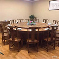 中式实木圆桌餐桌酒店电动大圆桌餐桌圆桌_5