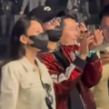 汪峰携女友看演唱会