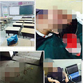 临海哲商小学教室里发生殴打事件!!