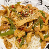 双椒鸡肉拌面