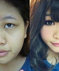 盘点网络上那些化妆前后是两个人的美女些!真心hold不住
