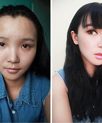 盘点网络上那些化妆前后是两个人的美女些!真心hold不住
