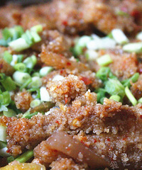 菜品粉蒸肉、糯米鸡、小布丁、小火锅、油焖大虾、凉虾