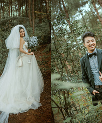 陈侵在绿野,艾在仙踪里!CA的婚纱照来了!!!
