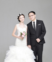 和公公婆婆一起拍婚纱
