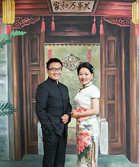 婚纱照出来了,本人发现只要新娘笑的开心,