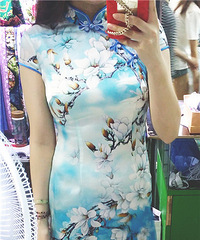 【开团有质报】桑蚕丝旗袍,十年老店手工打造!价低衣美~~