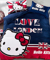 去年团过的【kitty猫、大嘴猴】卡通床品四件套第三季开团中