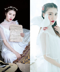 第一次尝试红唇,女神感十足
