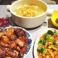 晒元旦在家吃的饭菜