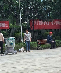 大家会让自己的孩子在室外地上爬吗?