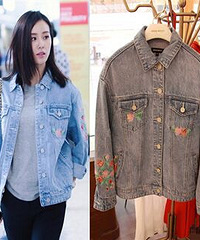 买到刘诗诗同款牛仔服,真的好美