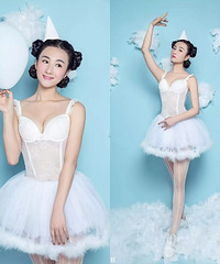 穿上芭蕾,拍日系写真,少女的感觉