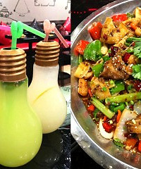 药膳味的麻辣香锅、灯泡饮料好特别