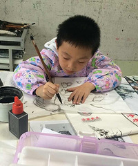 从6岁就开始学国画