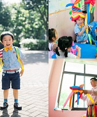 到幼儿园办生日趴,给小朋友们做气球