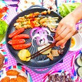 在铁山坪烧烤和摘草莓