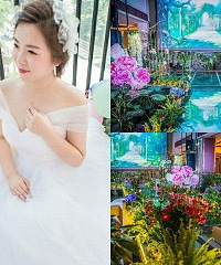 用盆栽打造的花园婚礼,性价比好高