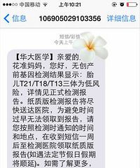 收到华大无创结果,心里踏实多了