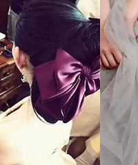 把婚鞋藏在头发里、裙子里,真是绝了!