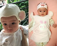 妈妈做了漂亮的衣服和帽子