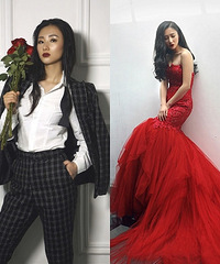 穿上西装竟比汉子还撩妹,百变女神