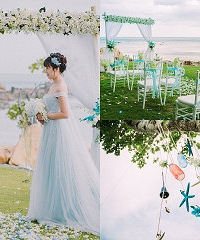 在苏梅岛的海边办小清新婚礼