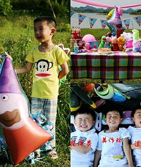 户外生日趴,所有道具甜点都是自己做