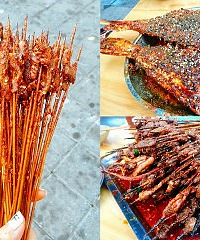 签签牛肉、耗儿鱼是特色的老字号烧烤