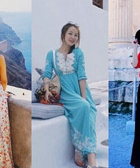 带上各种漂亮的裙子,爱琴海蜜月之旅
