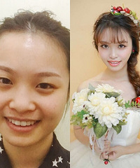 大脸猫变小仙女,化完妆整个人都不一样了