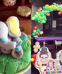 森林生日趴,布置和甜品都很乖