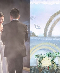 一场宛如仙境的纯白色婚礼,太梦幻了