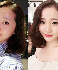 对比照一看,妆后挺像刘诗诗