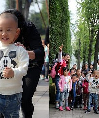 幼儿园的远足,娃儿们玩得好嗨