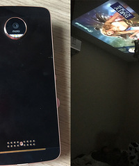 Moto Z 模块初体验,床上看投影电影好吃皮