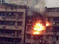 今早上建新北路失火了